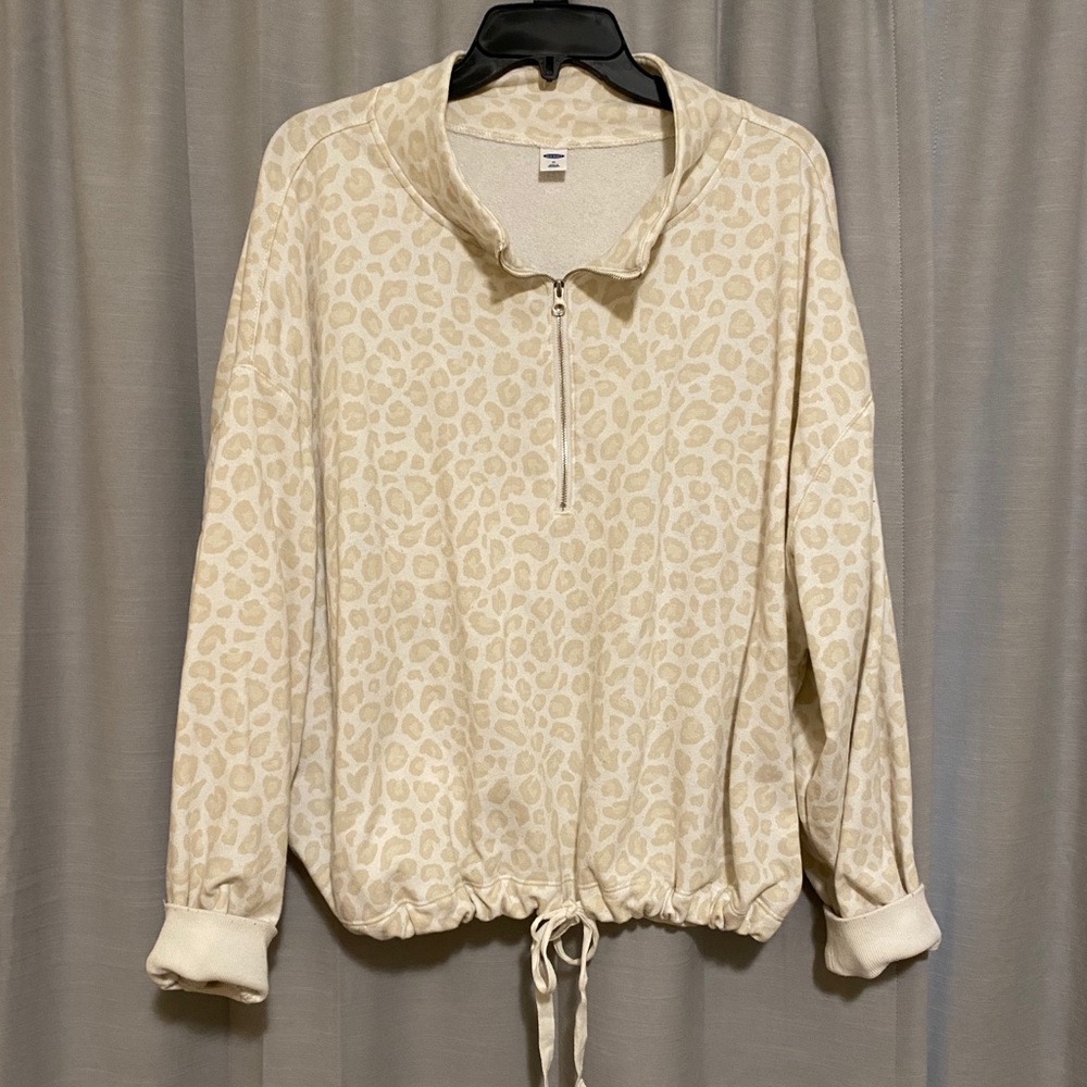 Neutral cheetah print Sweatshirt